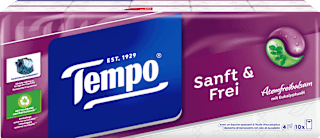 Taschentücher sanft & frei (10x9 St) Tempo