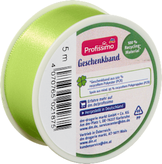 Geschenkband Satin, grün Profissimo