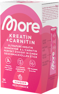 Kreatin + Carnitin Sticks Himbeer Geschmack More Nutrition