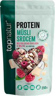 proteinové müsli maliny & bílá čokoláda Topnatur