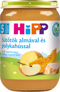 Bio bébimenü sütőtök almával és pulykahússal 5 hónapos kortól HiPP