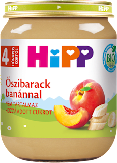 Bio bébidesszert őszibarack banánnal, 4 hónapos kortól HiPP