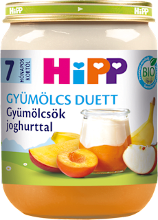 Bio bébidesszert gyümölcsök joghurttal 7 hónapos kortól HiPP