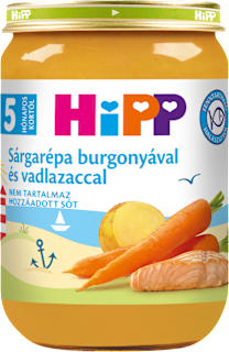 Bébimenü sárgarépa burgonyával és vadlazaccal 5 hónapos kortól HiPP