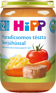 Bio gyerekmenü, paradicsomos tészta borjúhússal, 12 hónapos kortól HiPP