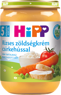 Bio bébimenü rizses zöldségkrém csirkehússal 5 hónapos kortól HiPP