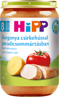 Bio junior menü burgonya csirkehússal paradicsommártásban 8 hónapos kortól HiPP