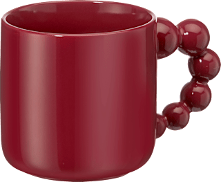 Kaffeebecher aus new bone mit Bubble-Griff, burgunder (364 ml) dm home