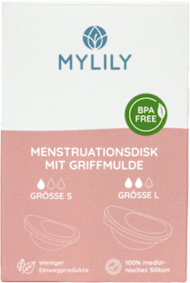 Menstruationsdisk mit Griffmulde Gr. S+L MYLILY