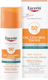 Eucerin Sun Protection Oil Control Tinted Dry Touch Face Sun Gel-Creme LSF 50+ Hell Eucerin