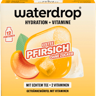 Getränkewürfel Microdrink Eistee Pfirsich (12 Stück) waterdrop