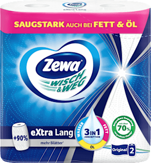 Küchenrolle Wisch&Weg eXtra Lang (2x86 Blatt) Zewa
