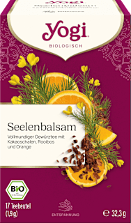 Gewürztee "Seelenbalsam" mit Kakaoschale, Rooibos & Orange (17 Beutel) YOGI TEA