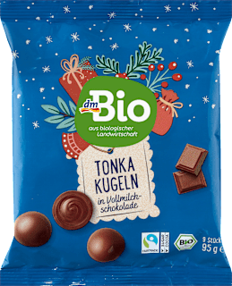 Praline di cioccolato con ripieno di crema al cacao con fava TONKA Bio dmBio