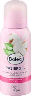 Rasiergel mit Baumwollblütenextrakt & Vitamin E, Reisegröße Balea
