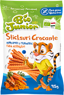 Sticks-uri crocante cu morcovi si turmeric Bio Junior