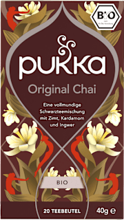 Gewürztee Original Chai mit Zimt, Kardamom und Ingwer (20 Beutel) pukka