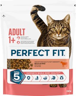 Trockenfutter Katze active 1+ mit Rind, Adult PERFECT FIT