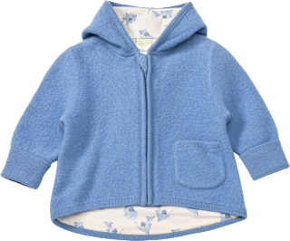 Jacke aus Wollwalk mit Mitwachsfunktion, blau, Gr. 86/92 ALANA