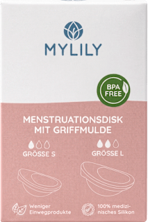 Menstruationsdisk mit Griffmulde Gr. S+L MYLILY