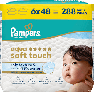 Feuchttücher aqua soft touch (6x48 St) Pampers