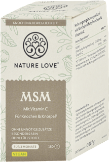 Tablety MSM s vitamínom C Nature Love