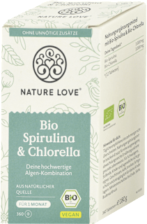 Tablety Bio Spirulina & Chlorella Nature Love
