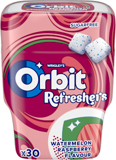 Žvečilni gumiji Watermelon Raspberry Orbit