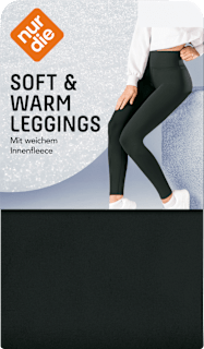 Leggings mit Innenfleece schwarz Gr. 36/38 nur die
