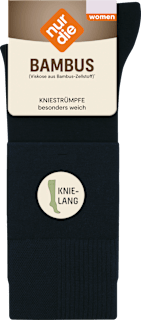 Kniestrümpfe mit Bambus-Viskose schwarz Gr. 35-38 nur die