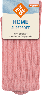 Socken Supersoft mit Ripp-Struktur pink Gr. 39-42 nur die