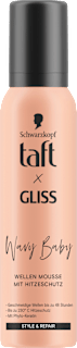 Schaumfestiger Wellenmousse Taft x Gliss Wavy Baby Schwarzkopf taft