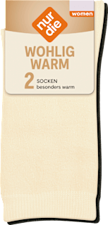 Socken Wohlig Warm beige & braun, Gr. 39-42 nur die