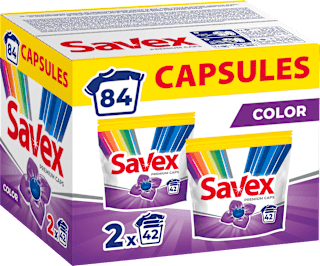 Detergent rufe capsule Color 84 spălări Savex