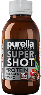 purella Shot proteinowy, kolagen, WPC, czekoladowo - wśniowy purella