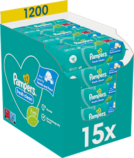 Vlhčené utierky Fresh Clean  15 x 80 Pampers