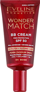 WONDER MATCH BB krema AI FILTER + FUTURE CARE, SPF50 - 04 Beige EVELINE COSMETICS