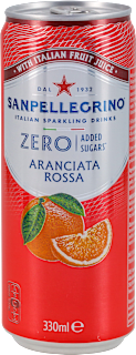 ZERO ARANCIATA ROSSA gazirano osvežavajuće bezalkoholno piće sa sokom od crvene pomorandže, sa zaslađivačima SANPELLEGRINO