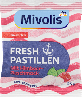 Pastilky s malinovou príchuťou Fresh Mivolis
