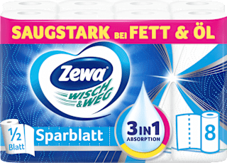 Küchenrolle Wisch&Weg Sparblatt (8x74 Blatt) Zewa
