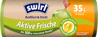 Müllbeutel 35 l mit Zugband Aktive Frische Swirl