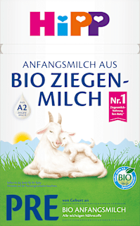 Anfangsmilch Pre aus Ziegenmilch von Geburt an HiPP