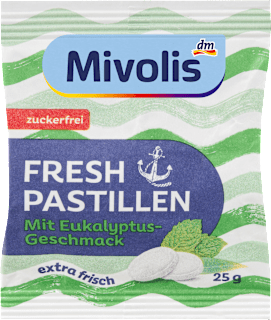 Pastillen, Fresh Euykalyptus, zuckerfrei Mivolis