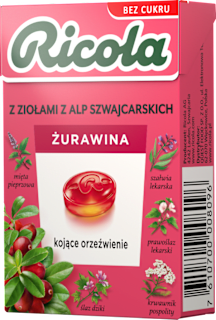Cukierki z ziołami z alp szwajcarskich Żurawina Ricola