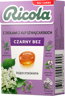 Cukierki z ziołami z alp szwajcarskich Czarny bez Ricola