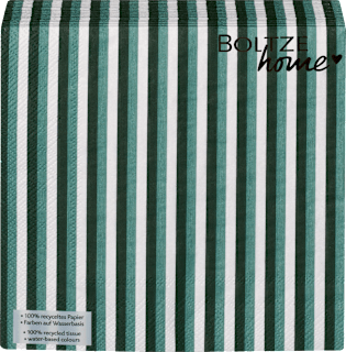 Serviette, gestreift grün (30x30 cm) BOLTZE