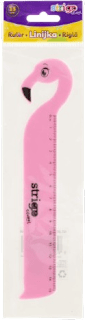 Riglă plastic Flamingo 15 cm
 Strigo
