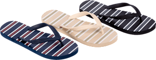 Zehentrenner Herren Streifen (1 Paar) Fashy