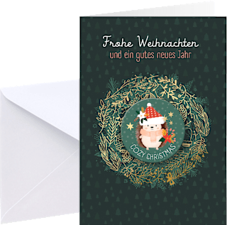 Grußkarte Weihnachten Magnet Igel CACTUS