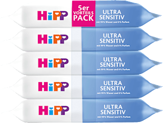 Feuchte Toilettentücher Ultra Sensitiv Vorteilspack (5x48 St) HiPP Babysanft